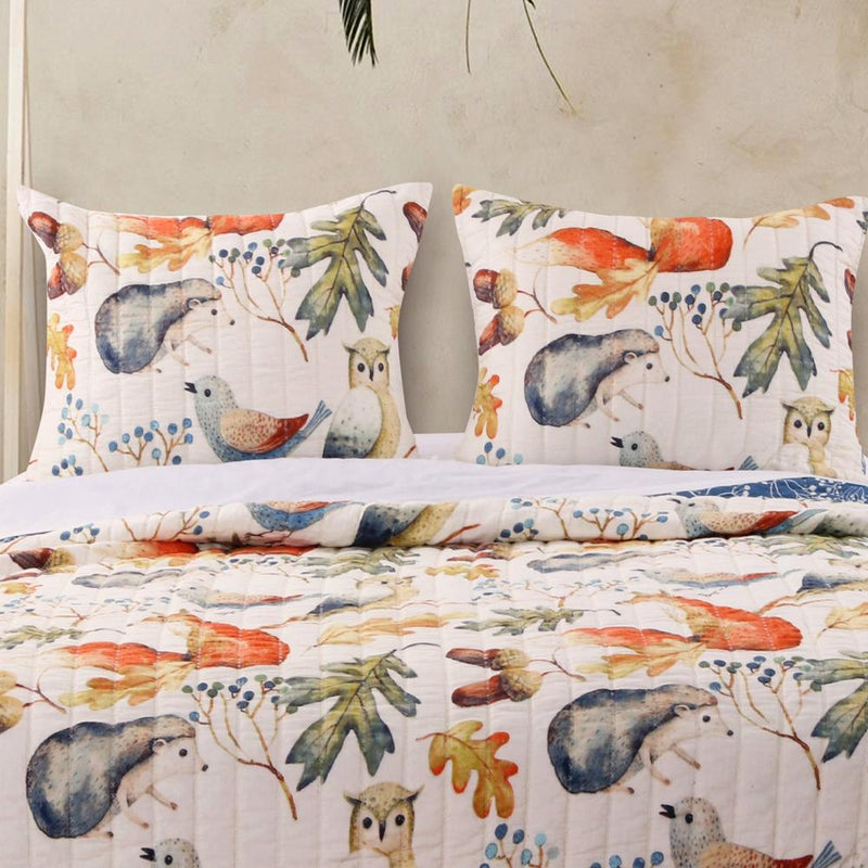 Barefoot Bungalow Willow Forest Creatures Perfect Pillow Sham - Multicolor