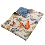 Barefoot Bungalow Willow Forest Creatures Perfect Accessory Throw Blanket - 50x60", Multicolor
