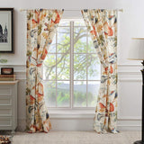 Barefoot Bungalow Willow 2 Panel And 2 Tie Back with 3" Rod Pocket Window Curtain - 42x84", Multi