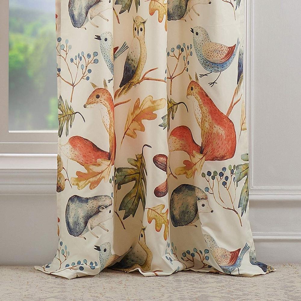 Barefoot Bungalow Willow 2 Panel And 2 Tie Back with 3" Rod Pocket Window Curtain - 42x84", Multi