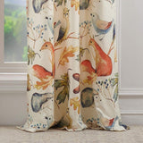 Barefoot Bungalow Willow 2 Panel And 2 Tie Back with 3" Rod Pocket Window Curtain - 42x84", Multi