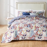 Barefoot Bungalow Perry Reversible Quilt And Pillow Sham Set - Multicolor