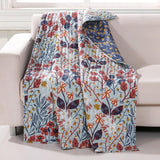 Barefoot Bungalow Perry Floral And Reversible Perfect Accessory Throw Blanket - 50x60