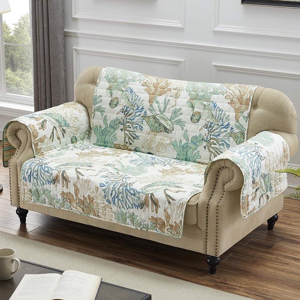 Barefoot Bungalow Atlantis Reversible Furniture Protector Slipcover - Jade