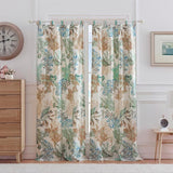Barefoot Bungalow Atlantis Window Panel And Tie Back With 3" Rod Pocket - 42X84" Jade