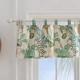 Barefoot Bungalow Atlantis Corals And Seashells Window Valance With 3" Rod Pocket - 84x19" Jade