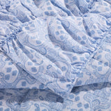 Greenland Home Fashion Helena Ruffle Quilt And Pillow Sham Set - Blue