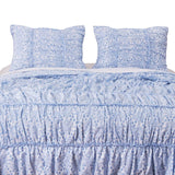 Greenland Home Fashion Helena Ruffle Quilt And Pillow Sham Set - Blue