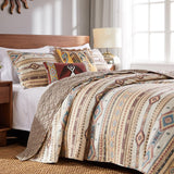 Barefoot Bungalow Phoenix Quilt And Pillow Sham Set - Tan