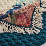 Barefoot Bungalow Eden Peacock Bed Blanket Soft Cozy Luxury, Throw Blanket for Coucht, 50 x 60-inch, Ecru