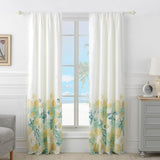 Barefoot Bungalow Grand Bahama Bedroom Living Room Window Curtain Panel Set, 84x84-inches, White