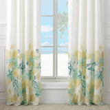 Barefoot Bungalow Grand Bahama Bedroom Living Room Window Curtain Panel Set, 84x84-inches, White