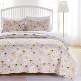 Greenland Home Fashion Misty Bloom Quilt and Pillow Sham Set - Pink