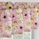 Greenland Home Fashion Misty Bloom Bow Tie Window Kitchen Curtain Valance - Pink 84x16"