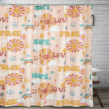 Greenland Home Fashion Cassidy Shower Curtain - Farmhouse Cloth Bathroom - Peach 72x72