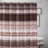 Greenland Home Fashions Barefoot Bungalow Southwest Bath Shower Curtain - 72x72", Latte