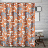Greenland Home Fashions Barefoot Bungalow Menagerie Bath Shower Curtain - 72x72