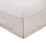 Greenland Home Fashions Coastal Seashell Bed Skirt 18" - Ivory, Twin