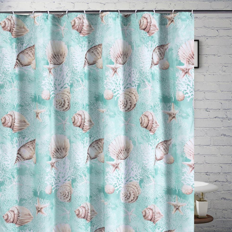 Barefoot Bungalow Bath Shower Curtain Ocean -Turquoise 72x72