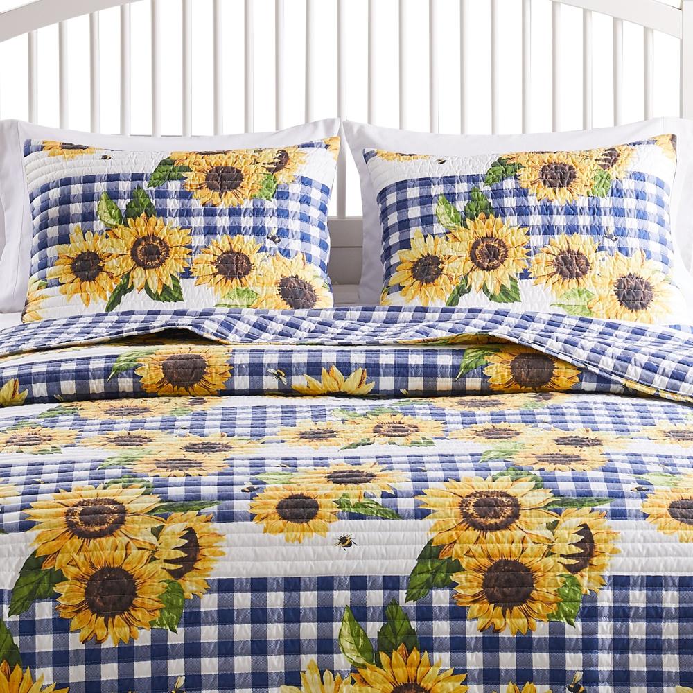 Greenland Home Fashions Barefoot Bungalow Sunflower Pillow Sham - Gold