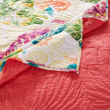 Greenland Home Fashions Tropics Quilt and Pillow Sham Set - Coral