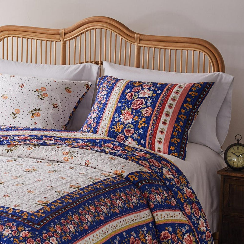 Greenland Home Fashions Marsha Pillow Sham - Blue