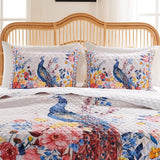 Greenland Home Huntington Peacock Garden Pillow Sham - Gold