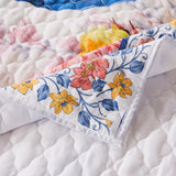 Greenland Home Huntington Oversized Peacock Garden Quilt and Pillow Sham Set - Gold