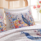 Greenland Home Huntington Peacock Garden Pillow Sham - Gold