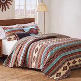 Greenland Home Red Rock Quilt and Pillow Sham Set