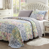 Emma Floral Patchwork Quilted Reversible Pillow Sham by Greenland Home Fashions