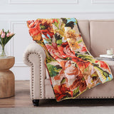 Greenland Home Senna Modern Boho Floral Quilted Throw 50" x 60"