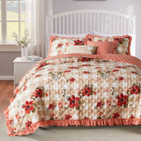 Greenland Home Wheatly Farmhouse Gingham Quilt Set