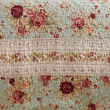 Greenland Home Antique Rose Authentic Patchwork Construction Quilt Set Blue