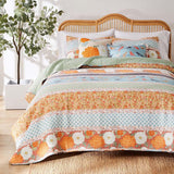 Barefoot Bungalow Carlie High Quality Striped Print 3-Piece Quilt Set King/Cal King Calico Stripe