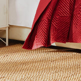 Greenland Home Fashion Riviera Velvet Luxurious High-Quality Quilt Set Including Pillow Sham Red