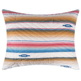 Barefoot Bungalow Painted Desert Embellished with Thunderbird Motifs and Geometric Chevron Sham Sapphire