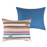Barefoot Bungalow Painted Desert Embellished with Thunderbird Motifs and Geometric Chevron Sham Sapphire
