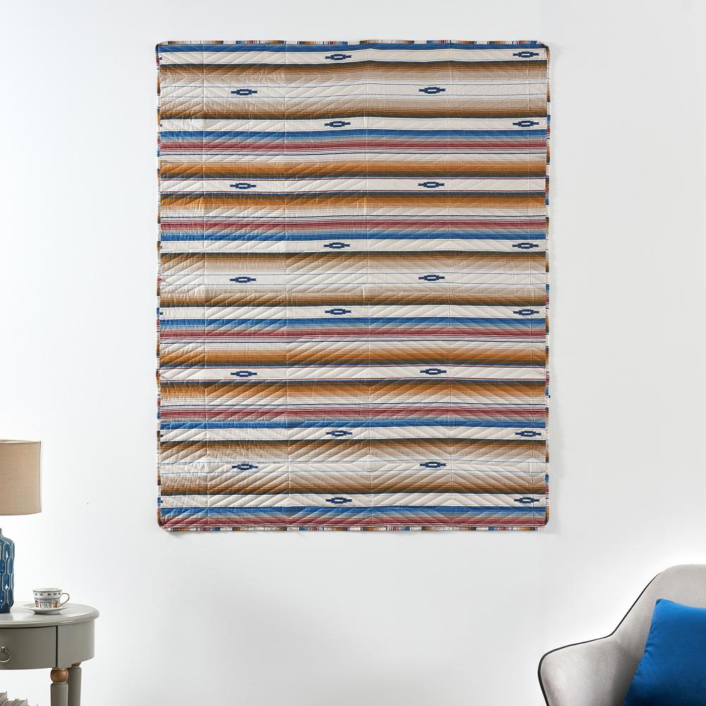 Barefoot Bungalow Painted Desert Durable Prewashed with Extra Softener Throw Accessory 50"x60" Sapphire