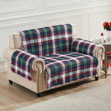 Greenland Home Fashions Cardinal Plaid Luxurious Modern Design Furniture Protector Red