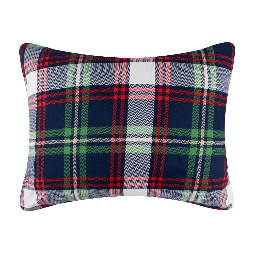 Greenland Home Fashions Cardinal Plaid Luxurious Super Soft Pillow Sham Red