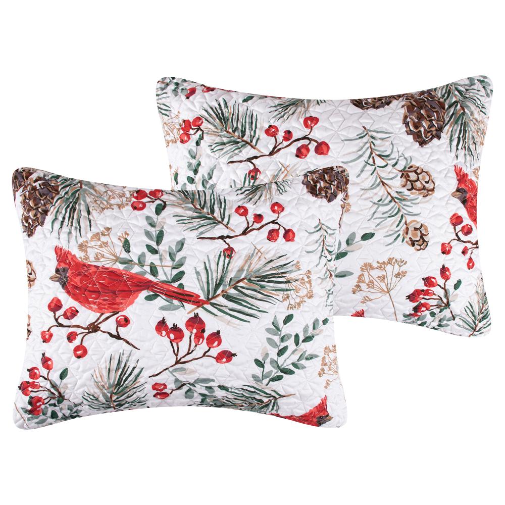 Greenland Home Fashions Cardinal Plaid Luxurious Super Soft Pillow Sham Red