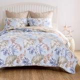Greenland Home Fashions Tropics Luxurious Modern Design Quilt Bedding Set Mist