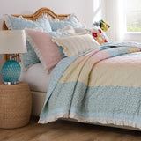 Greenland Home Fashions Tessie Luxurious Modern Design Quilt Bedding Set Pastel