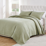 Greenland Home Fashions Vineyard Luxurious Modern Design Quilt Bedding Set Sage