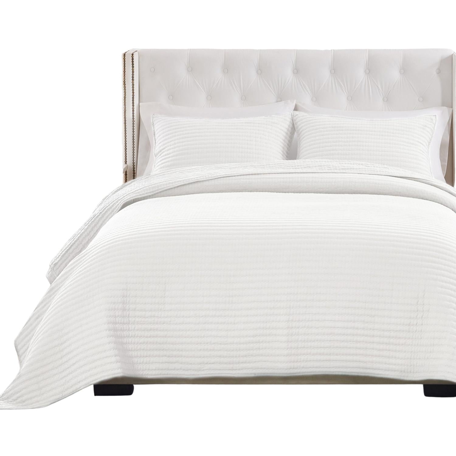 Greenland Home Fashions Vineyard Luxurious Modern Design Quilt Bedding Set White