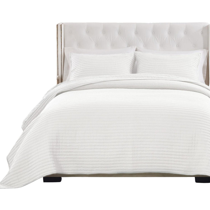 Greenland Home Fashions Vineyard Luxurious Modern Design Quilt Bedding Set White