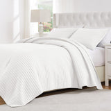 Greenland Home Fashions Vineyard Luxurious Modern Design Quilt Bedding Set White