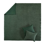 Greenland Home Fashion Velvet Crush Chenille Microfiber Back Poly Fill Quilt Set Forest