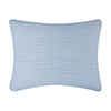 Greenland Home Fashions Homestead 100% Woven Polyester Jacquard Hand Quilted Pillow Sham Sky Blue